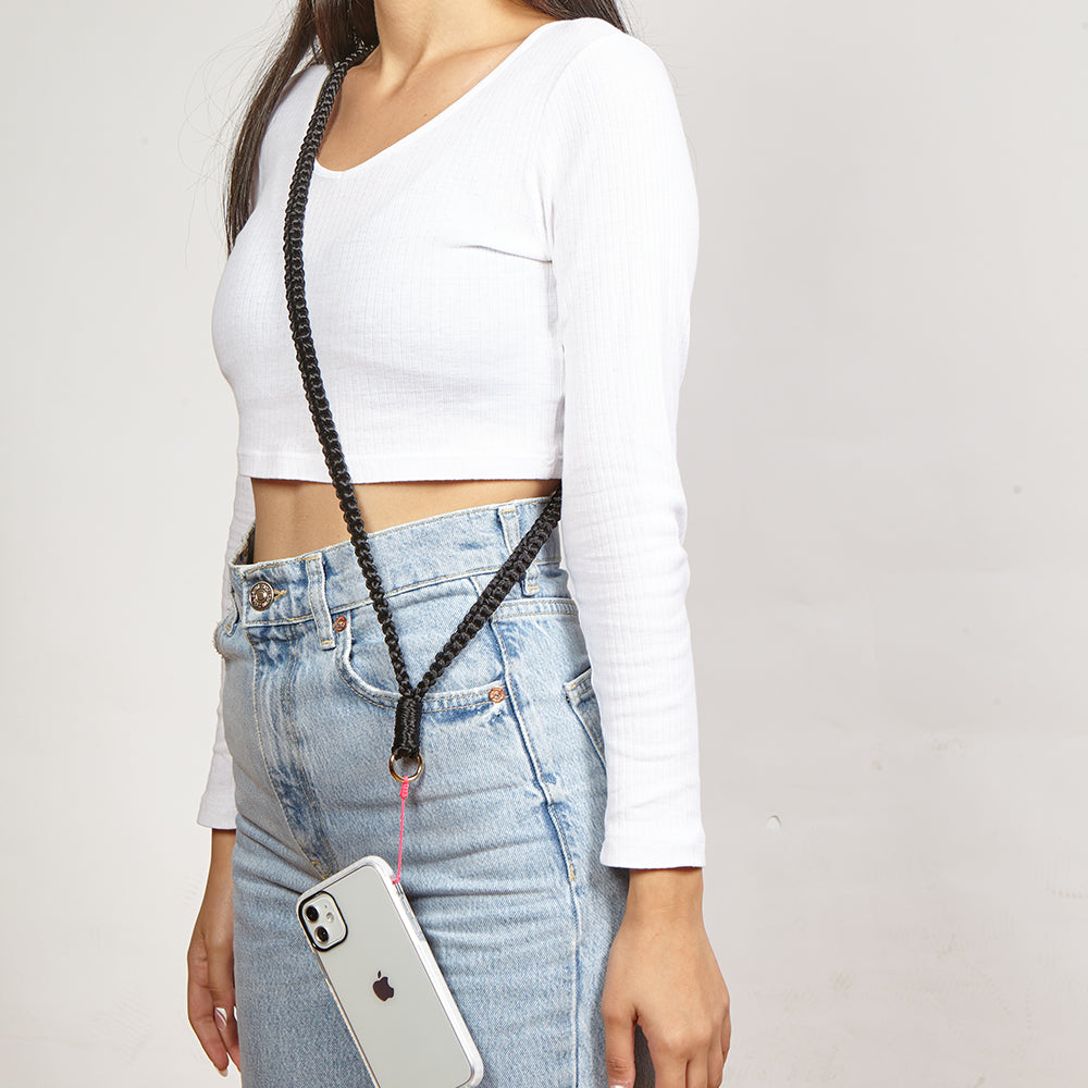 Telefon Boyun Askılığı Siyah