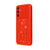 Samsung A54 Eskiz Telefon Kılıfı - Renkli Silikon - Kırmızı