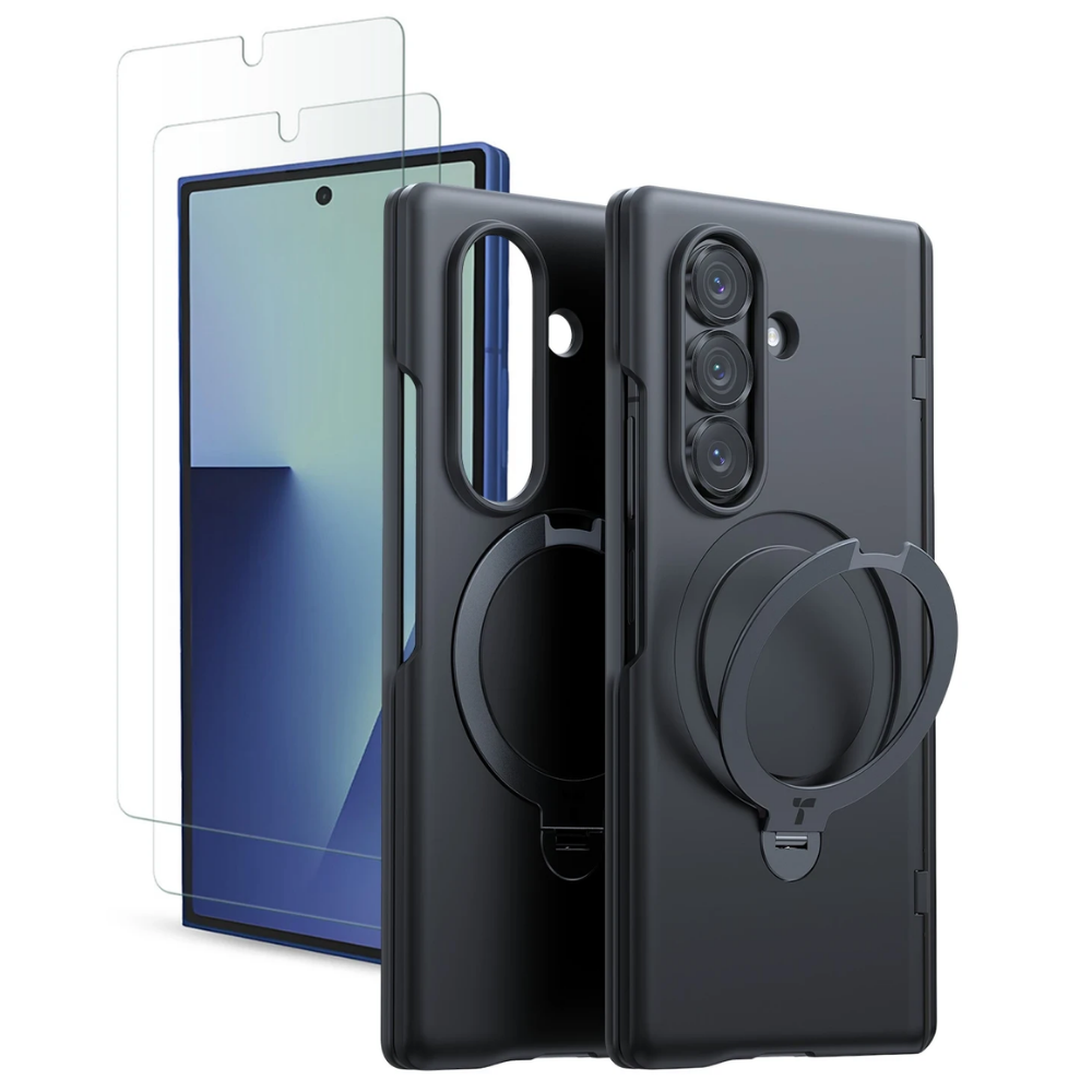 Samsung Z Fold 7 Standlı ve Ekran Koruyuculu Magsafe Telefon Kılıfı