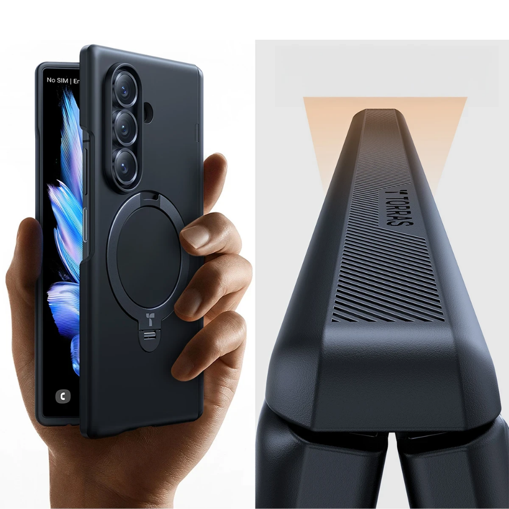 Samsung Z Fold 7 Standlı ve Ekran Koruyuculu Magsafe Telefon Kılıfı