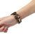 Apple Watch Black Band Leopar Desenli Kordon - Rose Gold
