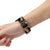 Apple Watch Black Band Kaplan Desenli Kordon - Rose Gold
