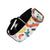 Apple Watch White Band Colorful Desenli Kordon - Rose Gold