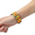 Apple Watch Yellow Band Colorful Desenli Kordon - Rose Gold