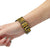 Apple Watch Yellow Band Zebra Desenli Kordon - Rose Gold