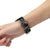 Apple Watch Black Band Papatya Desenli Kordon - Rose Gold