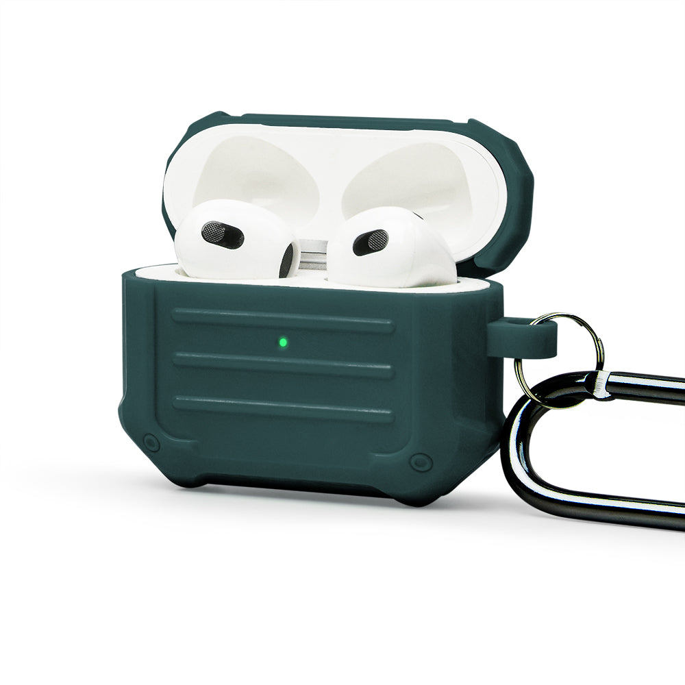 Apple AirPods 3 Carbonfiber Dark Green Kılıfı