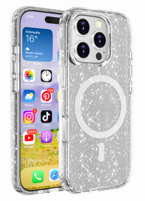 Allstar iPhone 16 Pro Max Simli Şeffaf Magsafe Kılıf