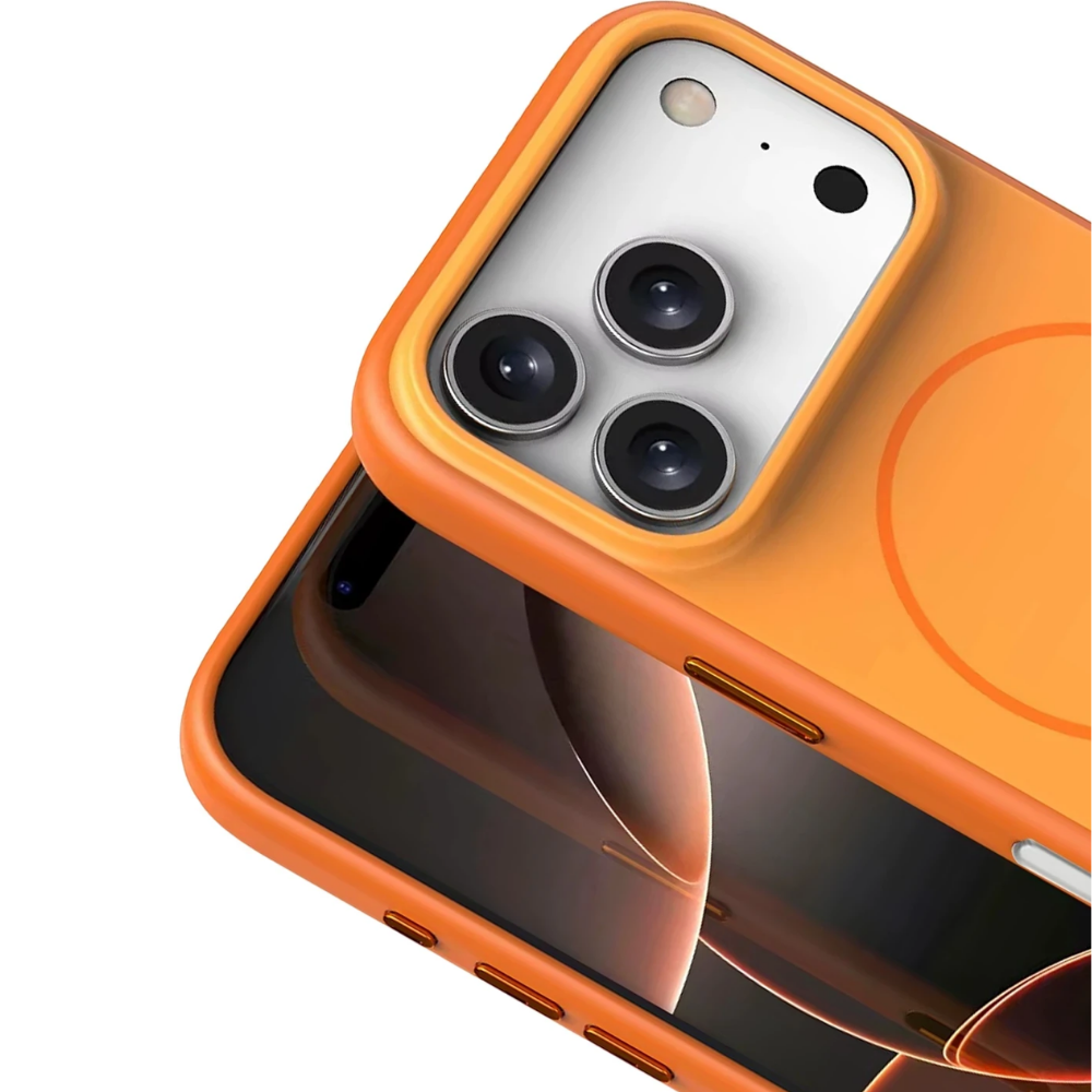 iPhone 17 Pro Max Neva Magsafe Telefon Kılıfı Turuncu