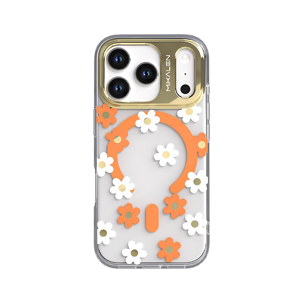 iPhone 16 Pro Max Mikalen Beyaz Papatya Telefon Kılıfı