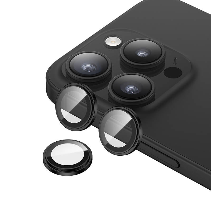 iPhone 15 Pro Kamera Koruyucu Ring Black