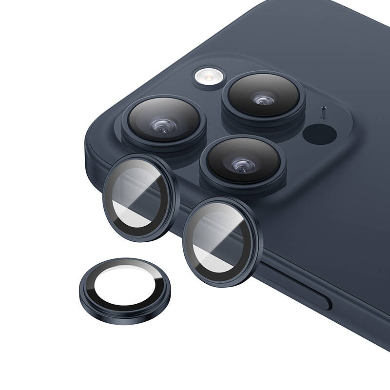 iPhone 15 Pro Kamera Koruyucu Ring Blue