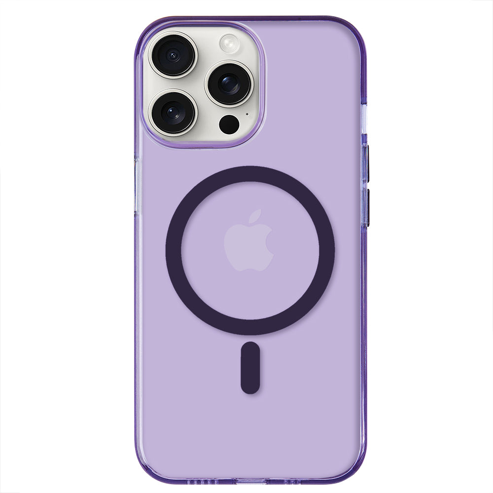 Apple iPhone 14 Pro Max Renkli Mika Magsafe Mor