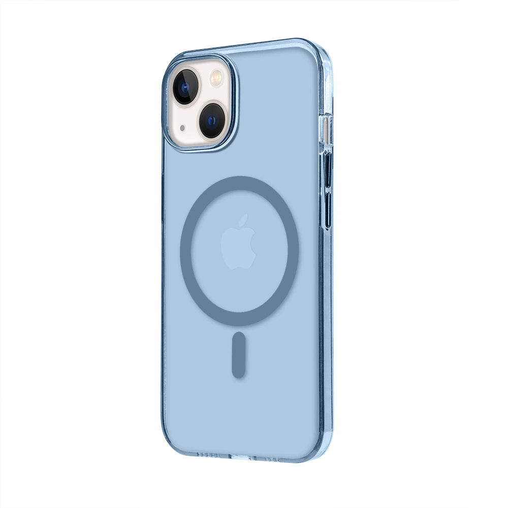 Apple iPhone 14 Plus Renkli Mika Magsafe Mavi