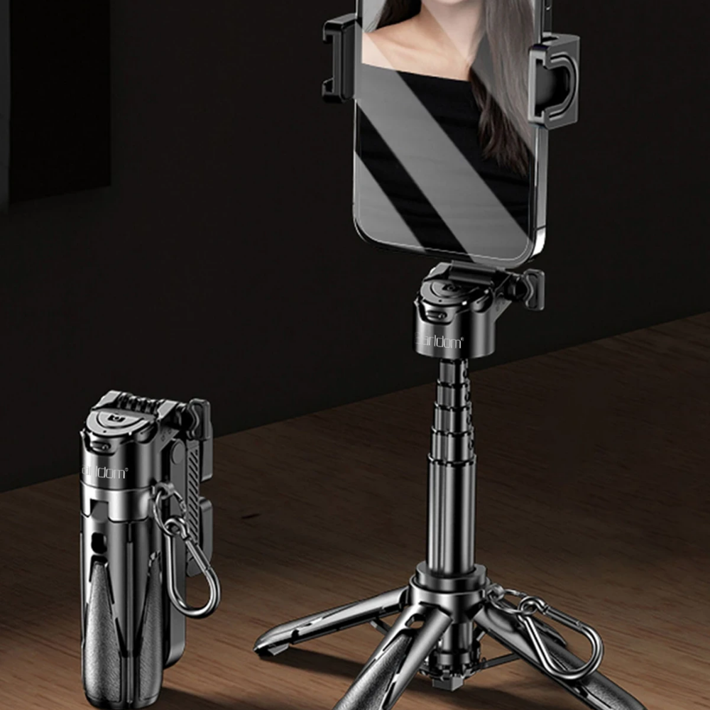 Earldom 360 Derece Ayarlanabilir Açılı BT Tripodlu Selfie Çubuğu - Siyah