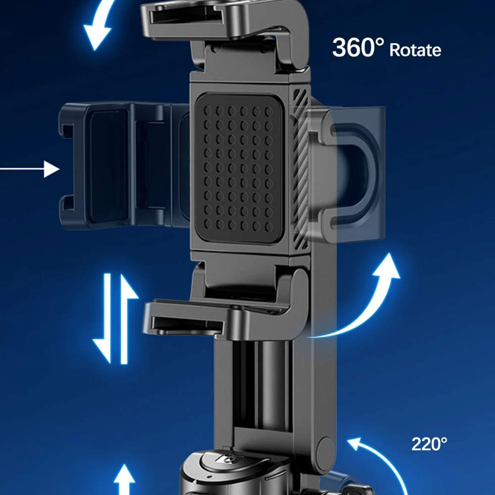 Earldom 360 Derece Ayarlanabilir Açılı BT Tripodlu Selfie Çubuğu - Siyah