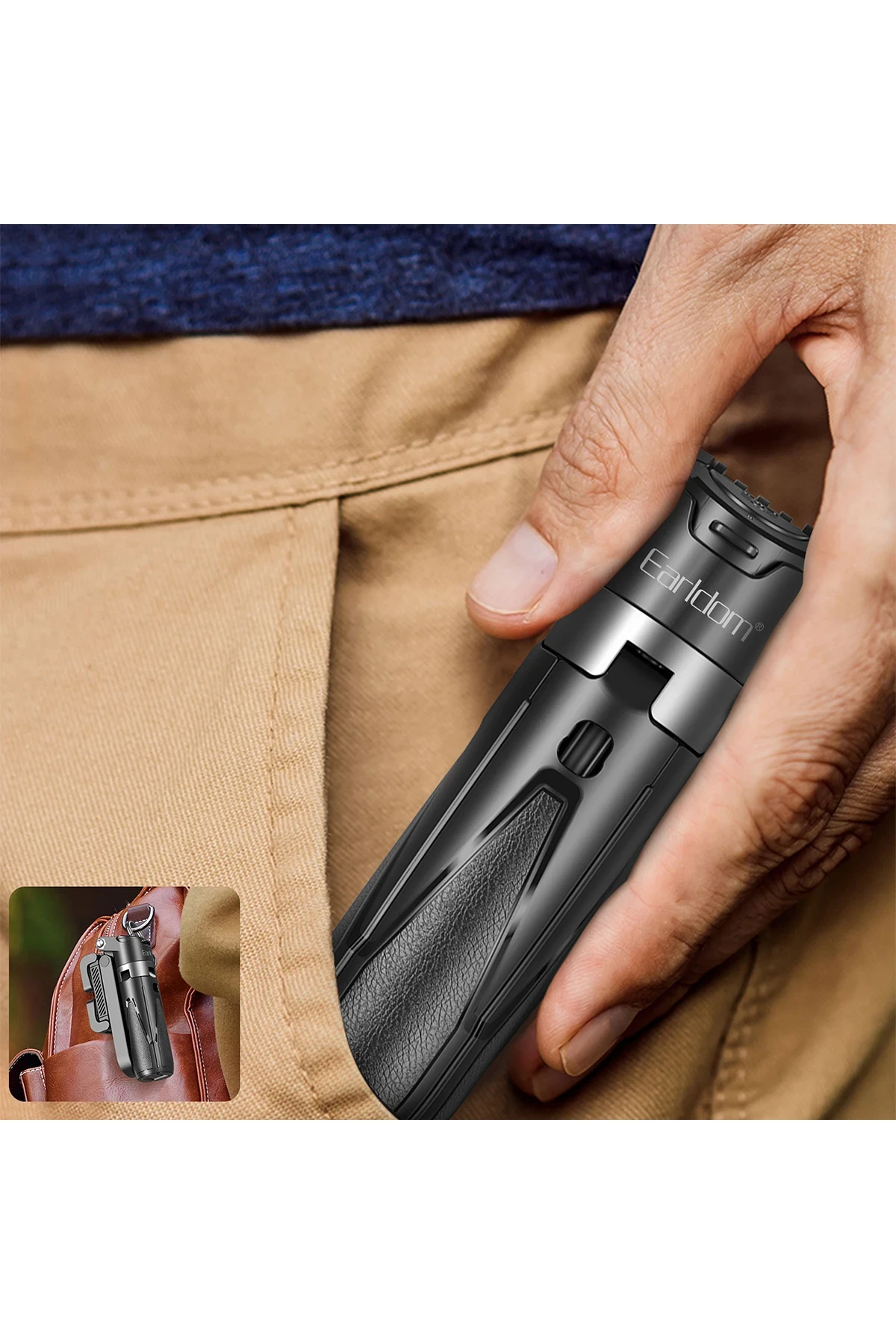 Earldom 360 Derece Ayarlanabilir Açılı BT Tripodlu Selfie Çubuğu - Siyah