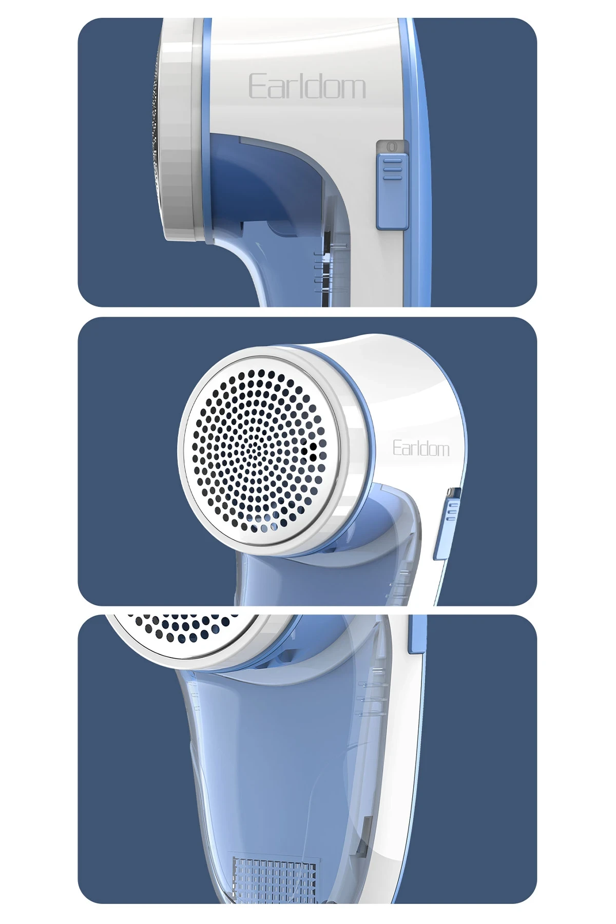 Earldom L1 Dahili Hazneli Elbise Tüy Toplama Makinesi - Beyaz