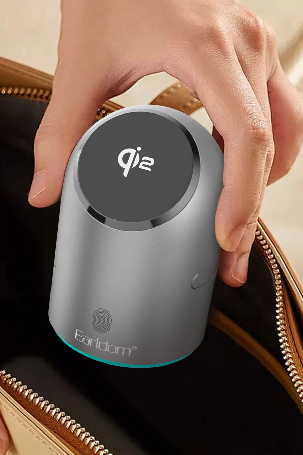 Earldom 3in1 15W Telefon 2.5W Saat ve 5W Airpods İçin Dönebilen Kablosuz Şarj Standı - Gri