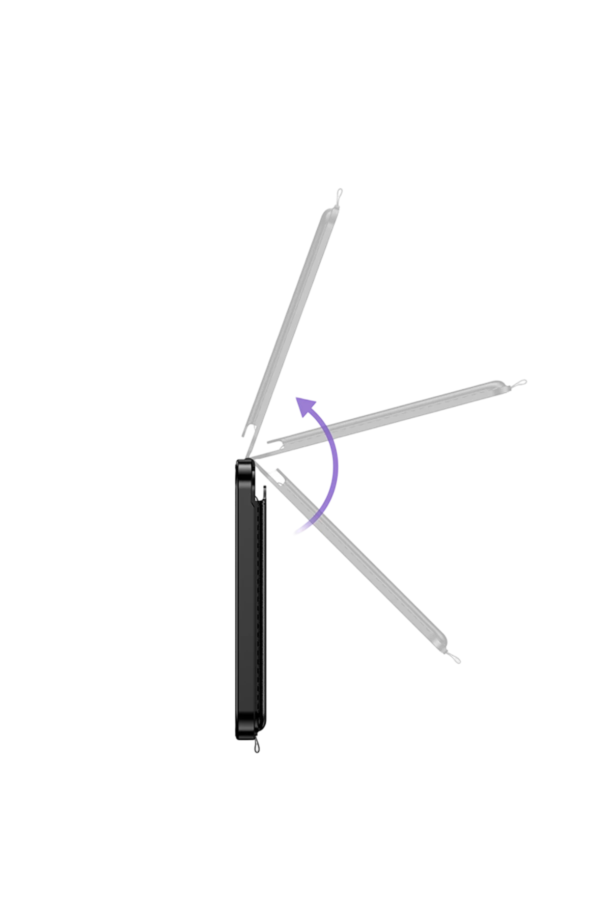 Hoco Tiger Smart Apple Find My Özellikli Kablosuz Şarj Destekli Magsafe Kartlık - Siyah