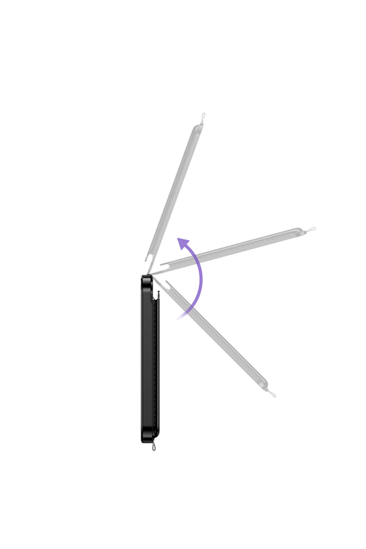 Hoco Tiger Smart Apple Find My Özellikli Kablosuz Şarj Destekli Magsafe Kartlık - Siyah