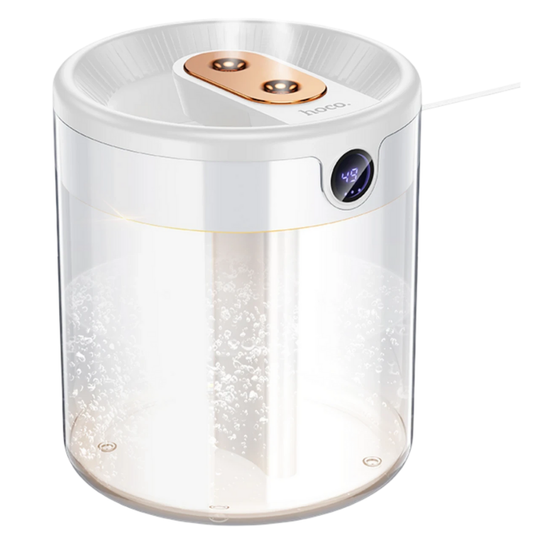 Hoco Dual Dijital Göstergeli Zaman Ayarlı Masaüstü Hava Nemlendirici - Beyaz