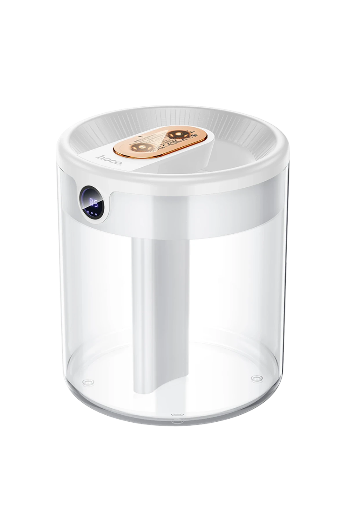 Hoco Dual Dijital Göstergeli Zaman Ayarlı Masaüstü Hava Nemlendirici - Beyaz
