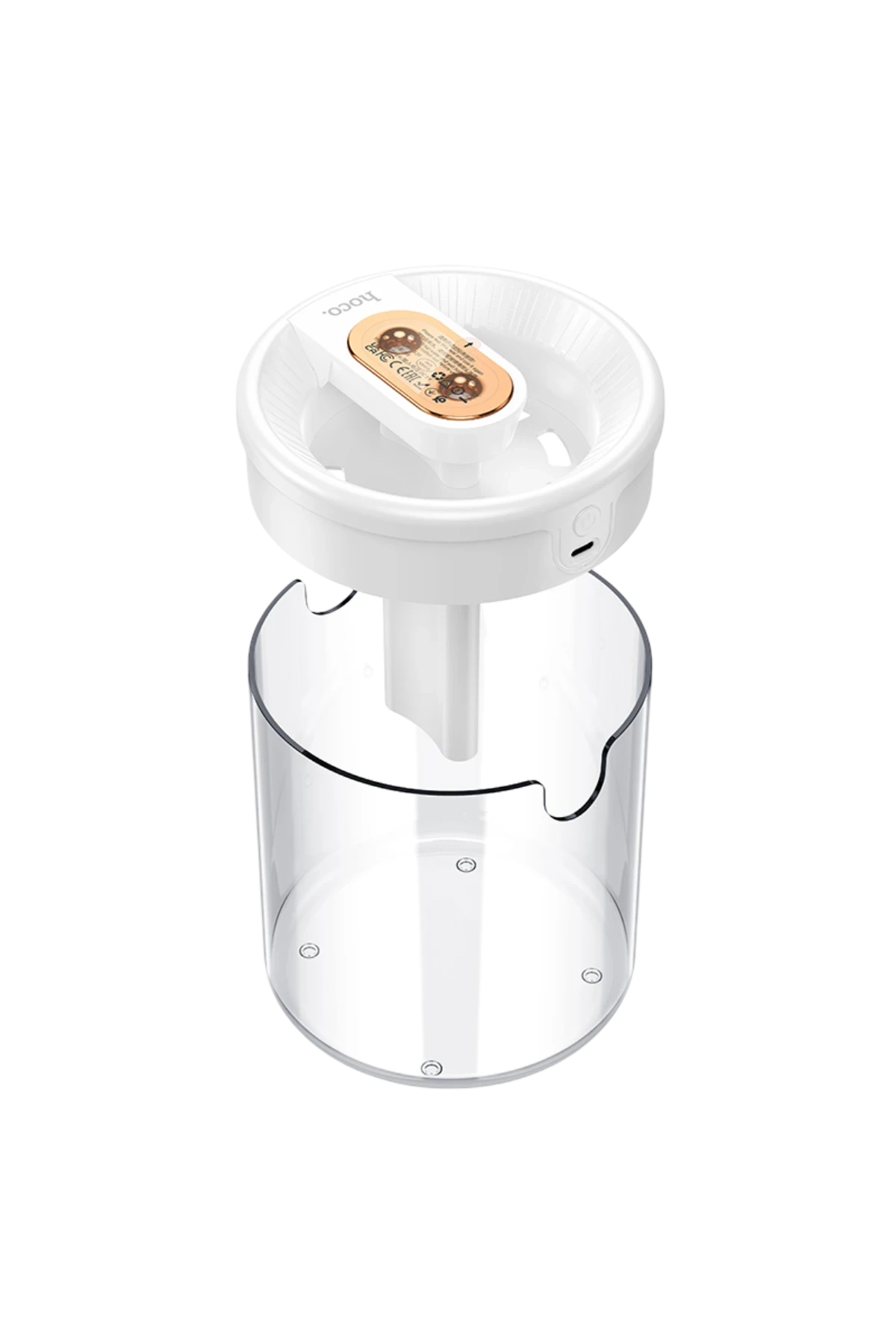 Hoco Dual Dijital Göstergeli Zaman Ayarlı Masaüstü Hava Nemlendirici - Beyaz