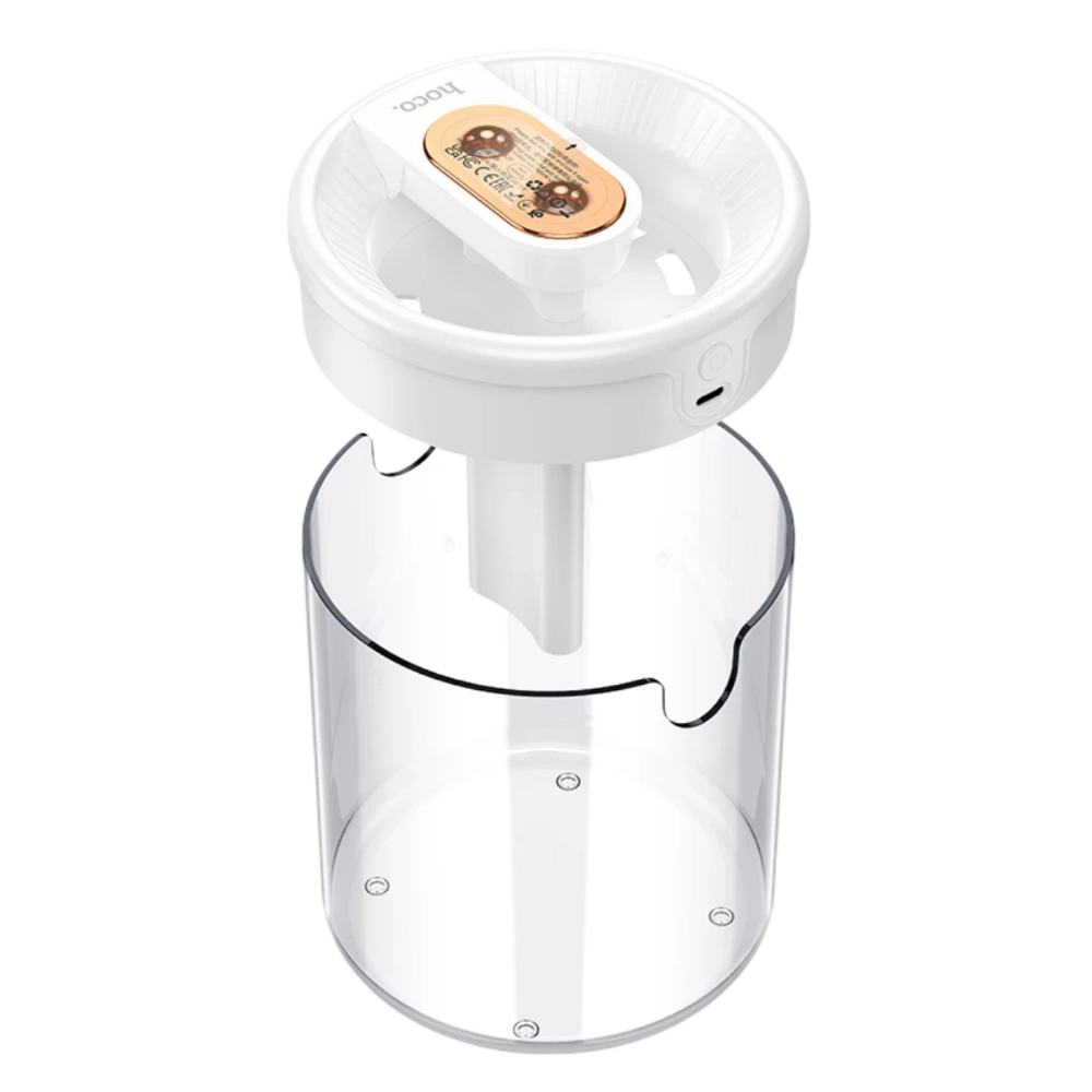 Hoco Dual Dijital Göstergeli Zaman Ayarlı Masaüstü Hava Nemlendirici - Beyaz