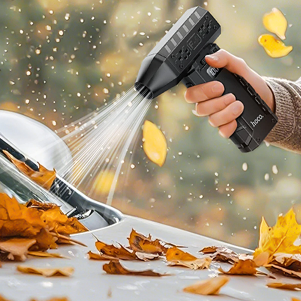 Hoco Force Dijital Göstergeli 80.000 RPM Hava Kompresörü - Siyah