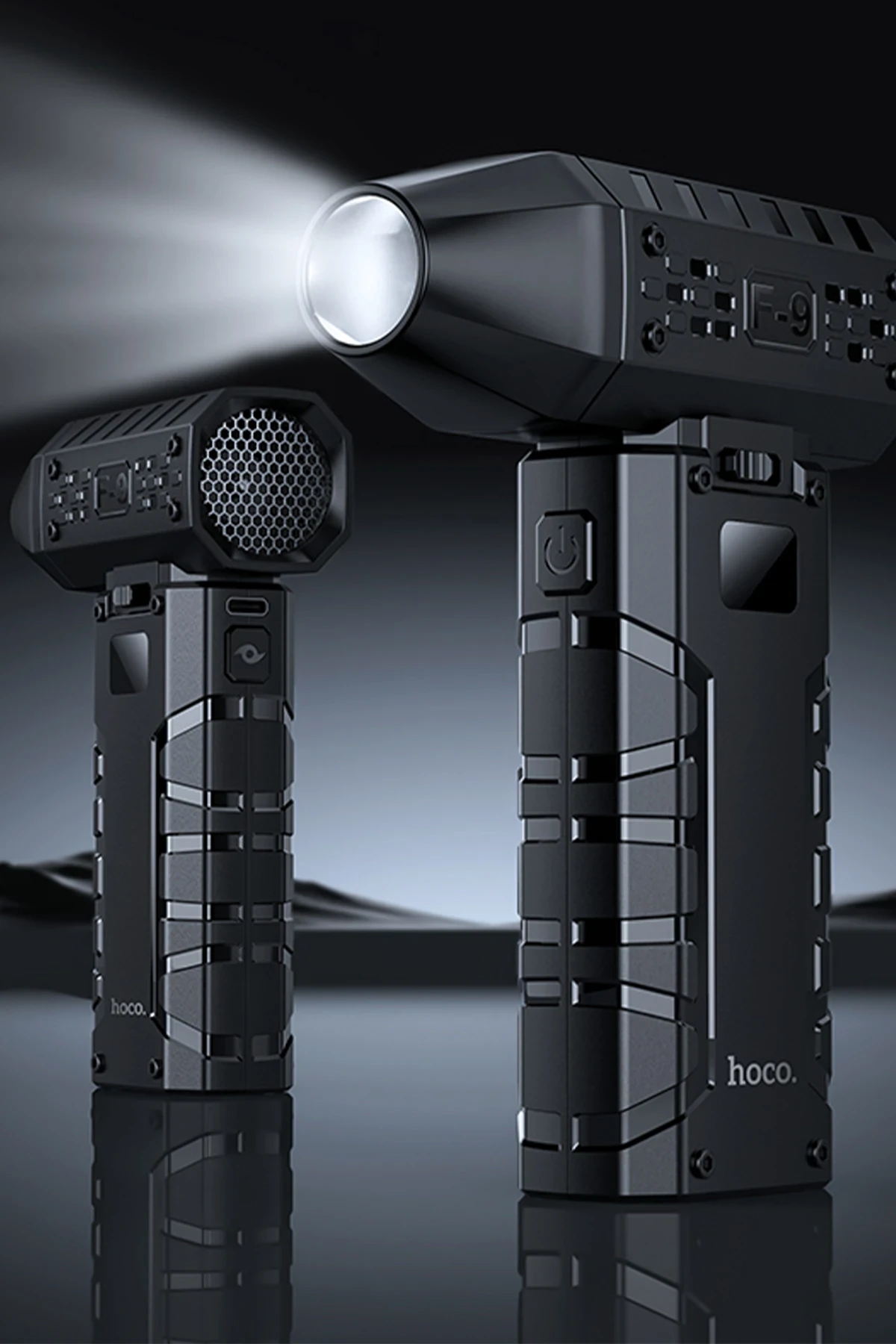 Hoco Force Dijital Göstergeli 80.000 RPM Hava Kompresörü - Siyah