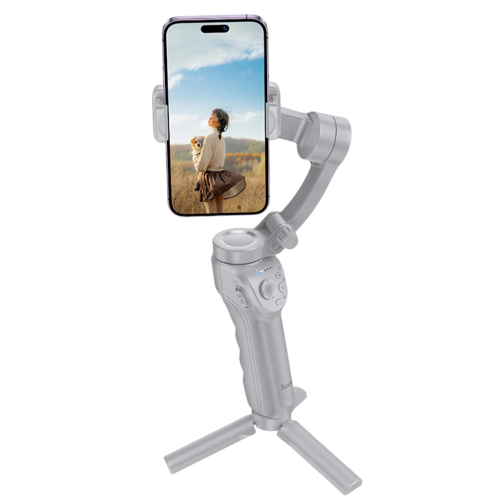 Hoco K24 360 Derece Otomatik Yüz Takipli Tripodlu Akıllı Selfie Gimbal – Gri