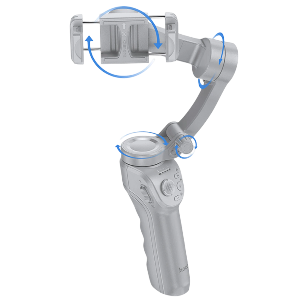 Hoco K24 360 Derece Otomatik Yüz Takipli Tripodlu Akıllı Selfie Gimbal – Gri