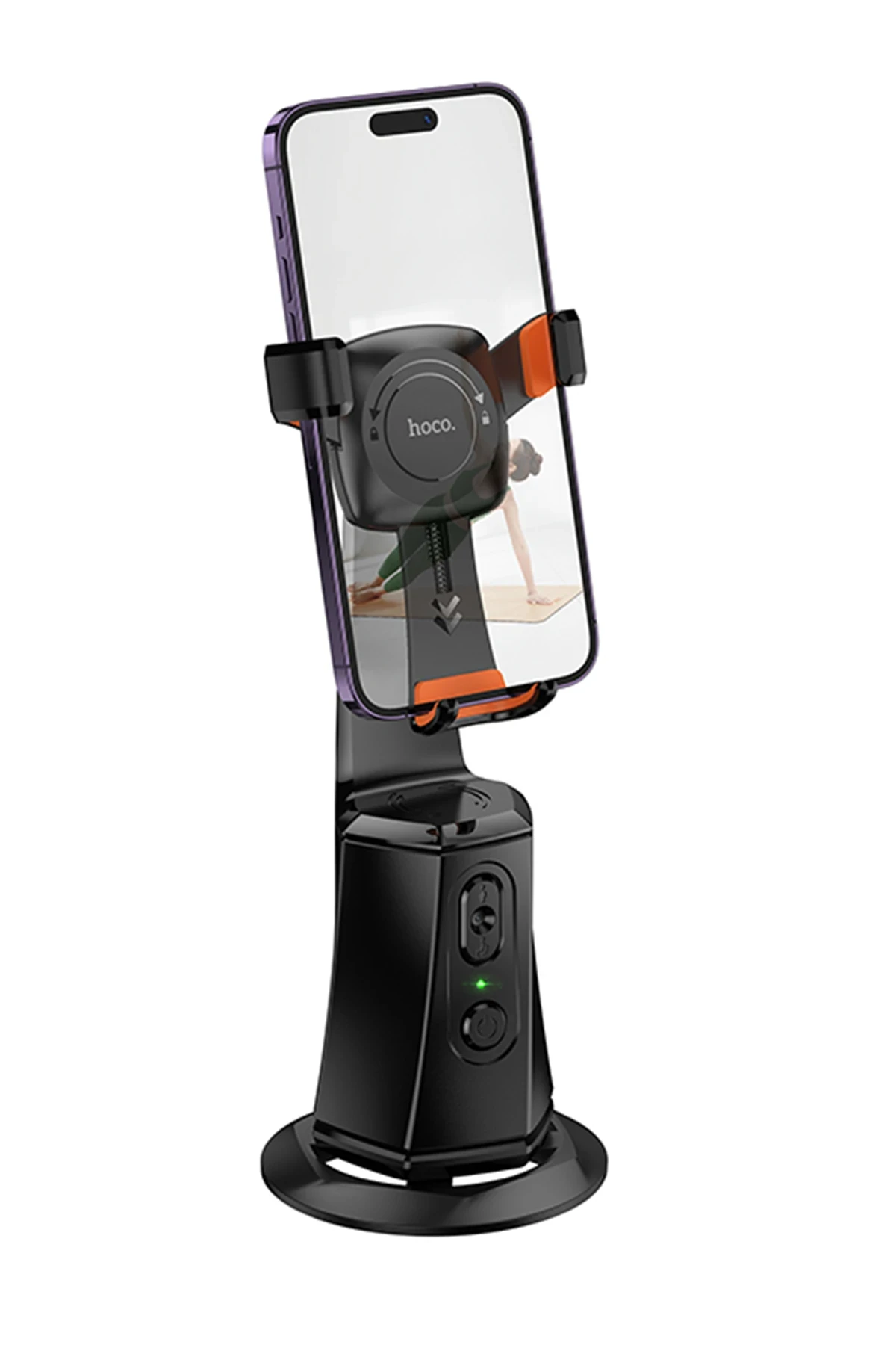 Hoco K26 Otomatik Yüz Takipli Tripodlu Akıllı Selfie Gimbal - Siyah