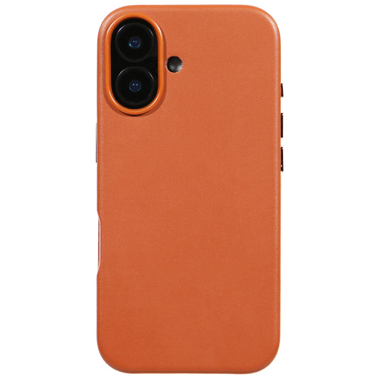 iPhone 16 Gizli Magsafeli Vegan Deri Telefon Kılıfı - Kiremit