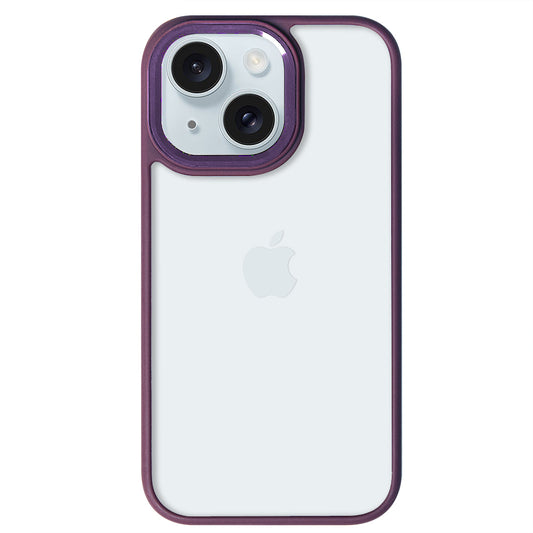 iPhone 15 Renkli Lux Basic Mor Telefon Kılıfı