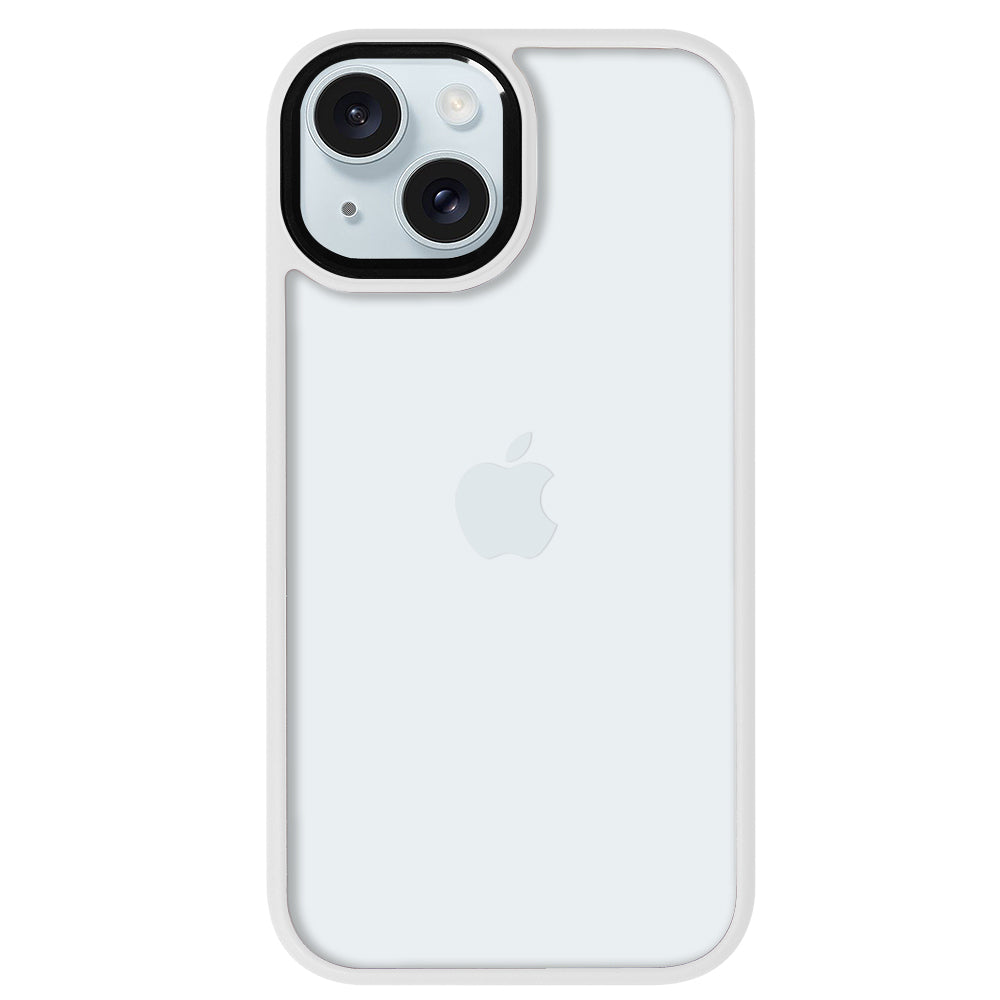 iPhone 15 Plus Renkli Lux Basic Beyaz Telefon Kılıfı