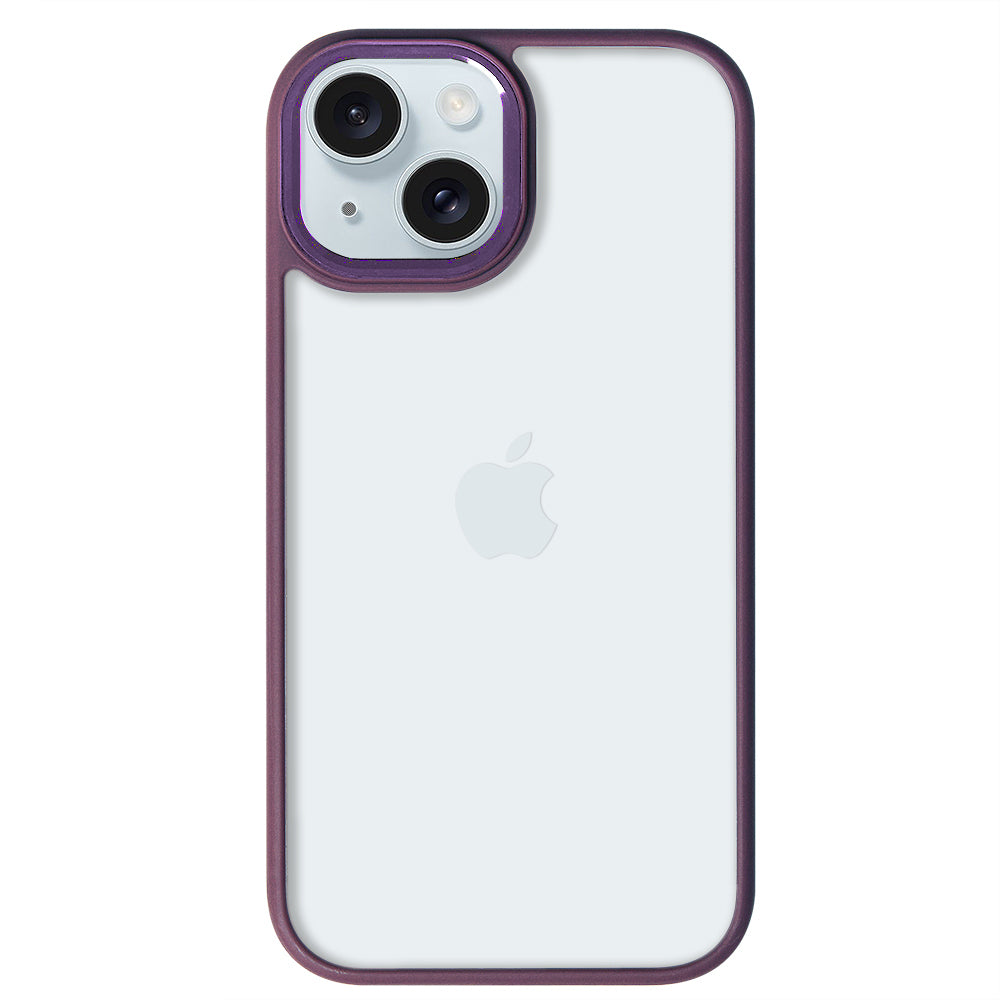 iPhone 15 Plus Renkli Lux Basic Mor Telefon Kılıfı