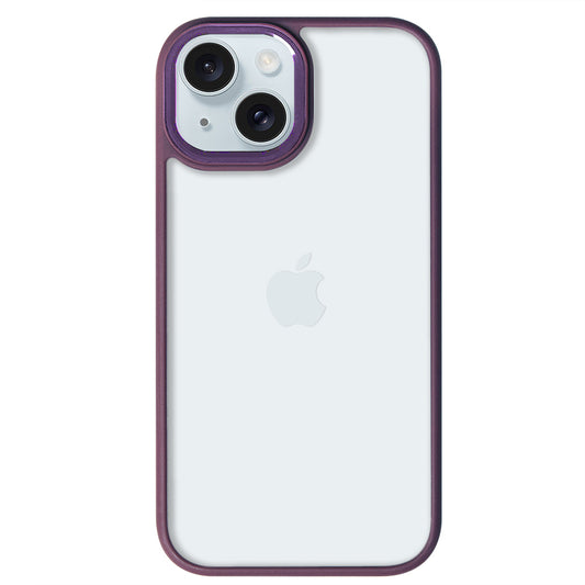 iPhone 15 Plus Renkli Lux Basic Mor Telefon Kılıfı