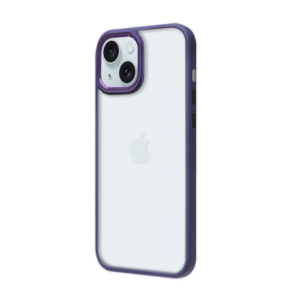 iPhone 15 Renkli Lux Basic Mor Telefon Kılıfı