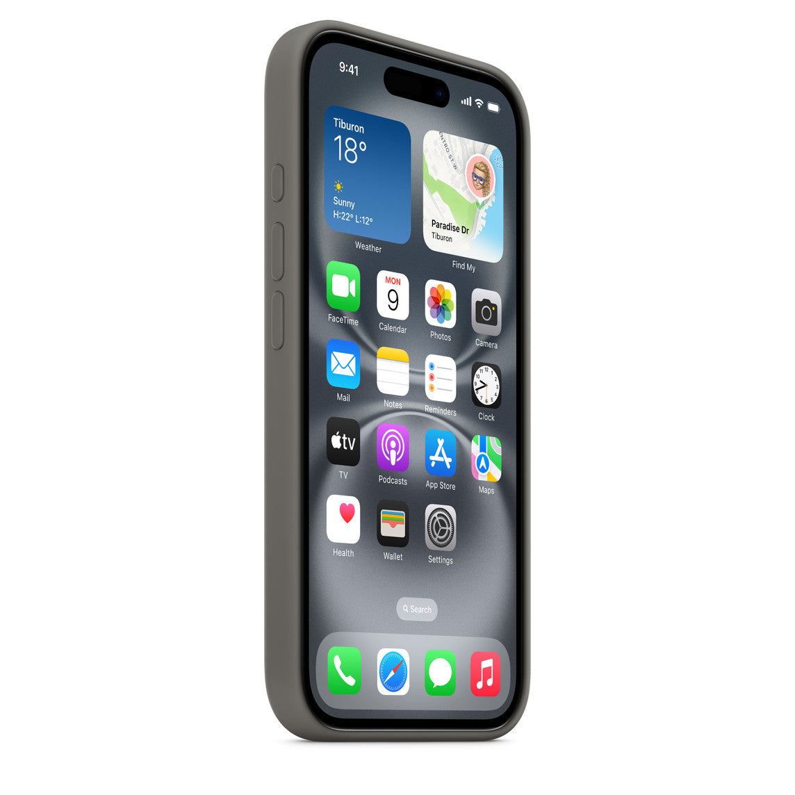 Apple iPhone 16 Silikon Magsafe Case Taş Grisi