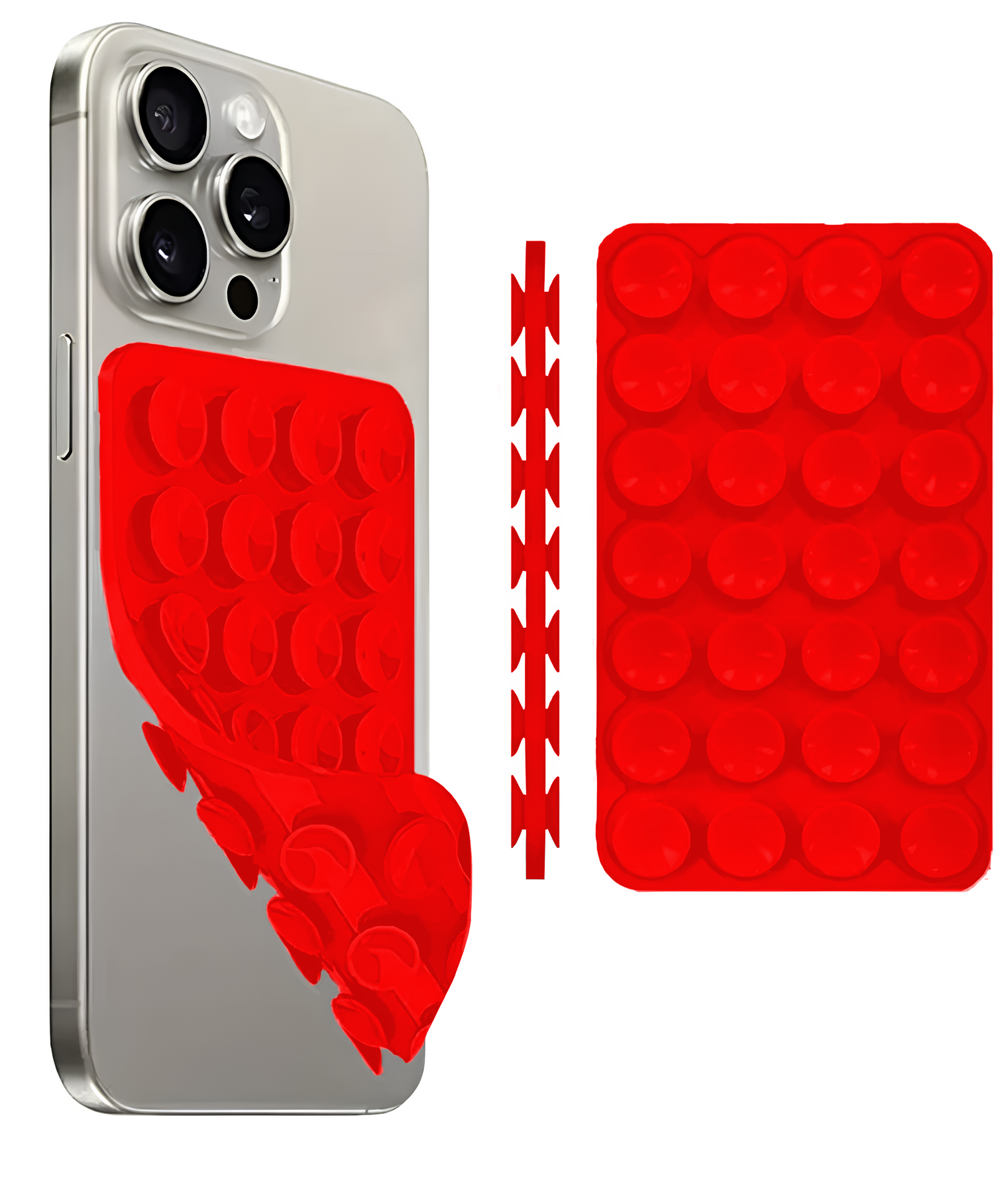 Çift Taraflı Telefon Vantuzu Kırmızı