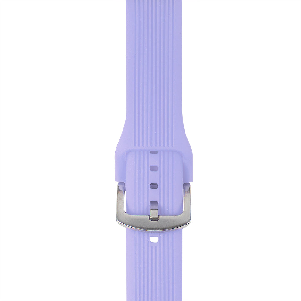 Apple Watch Çizgili Silikon Lila Saat Kordonu