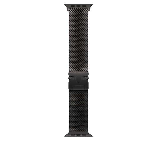 Apple Watch Milano Loop Hasır Black Premium Kordon