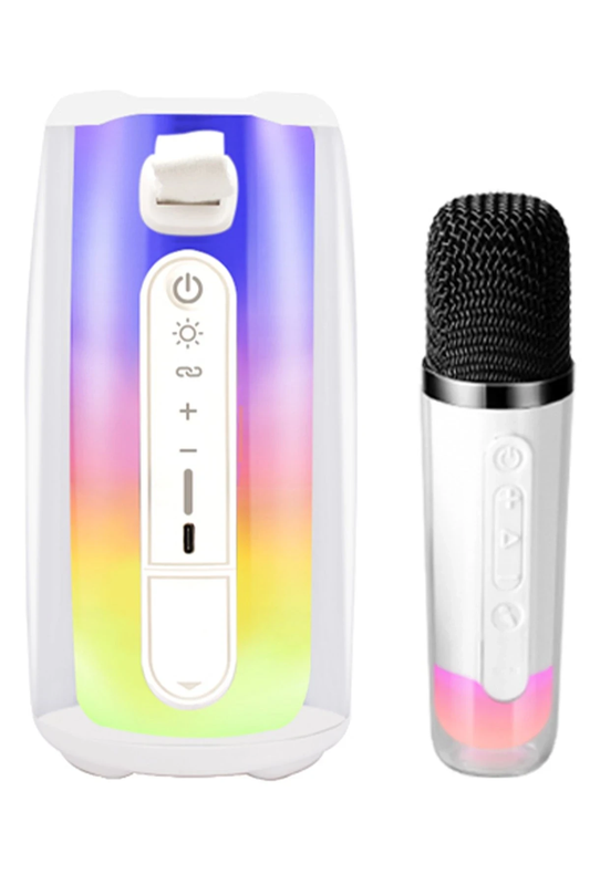 Newface Pluse 7 Mikrofonlu RGB Kablosuz Hoparlör - Beyaz