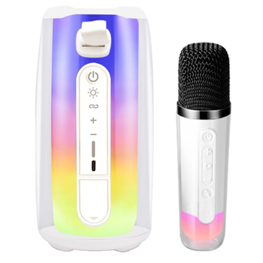 Newface Pluse 7 Mikrofonlu RGB Kablosuz Hoparlör - Beyaz