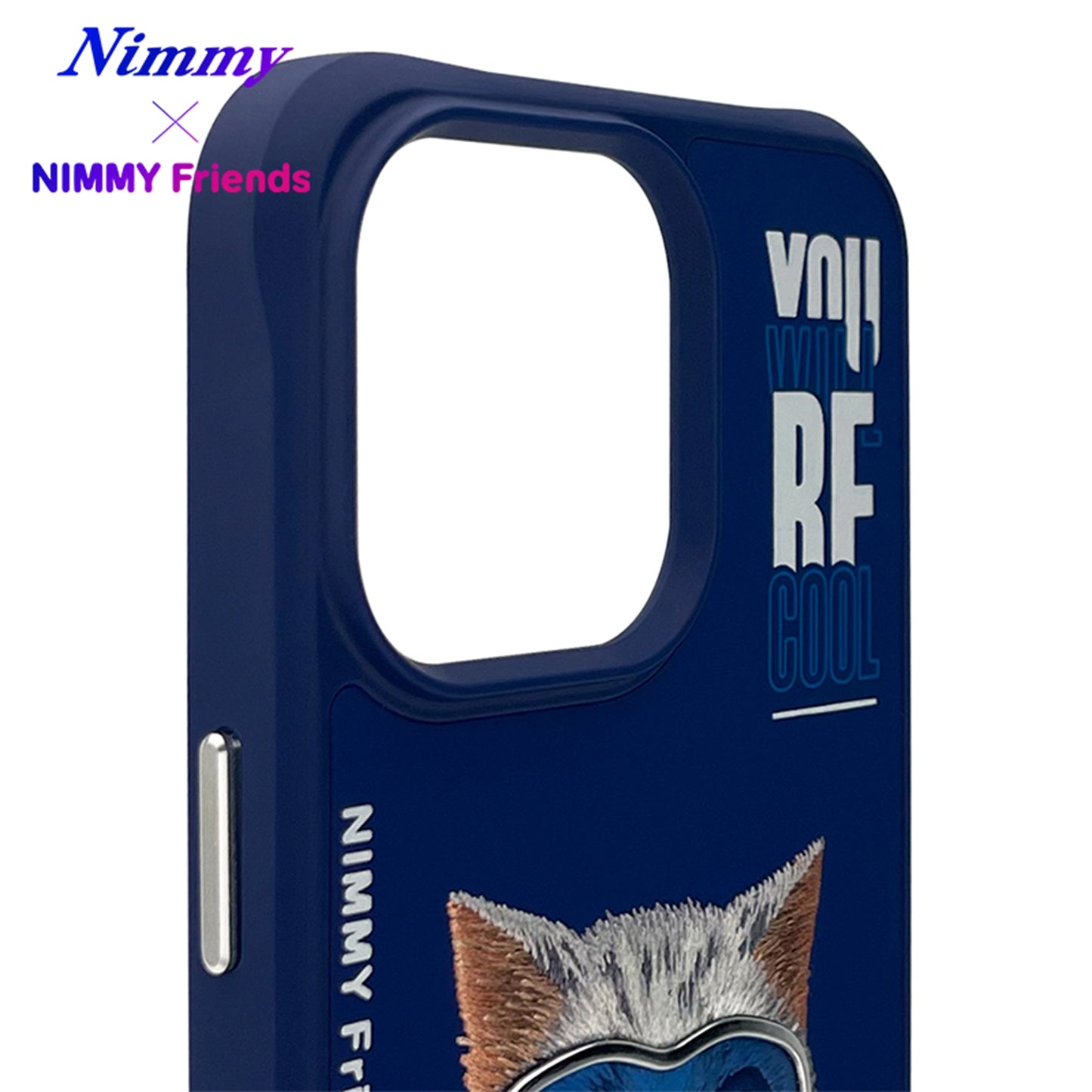 iPhone 15 Pro Max Nimmy Gerçek Nakışlı ve Uzay Kedi Telefon Kılıfı