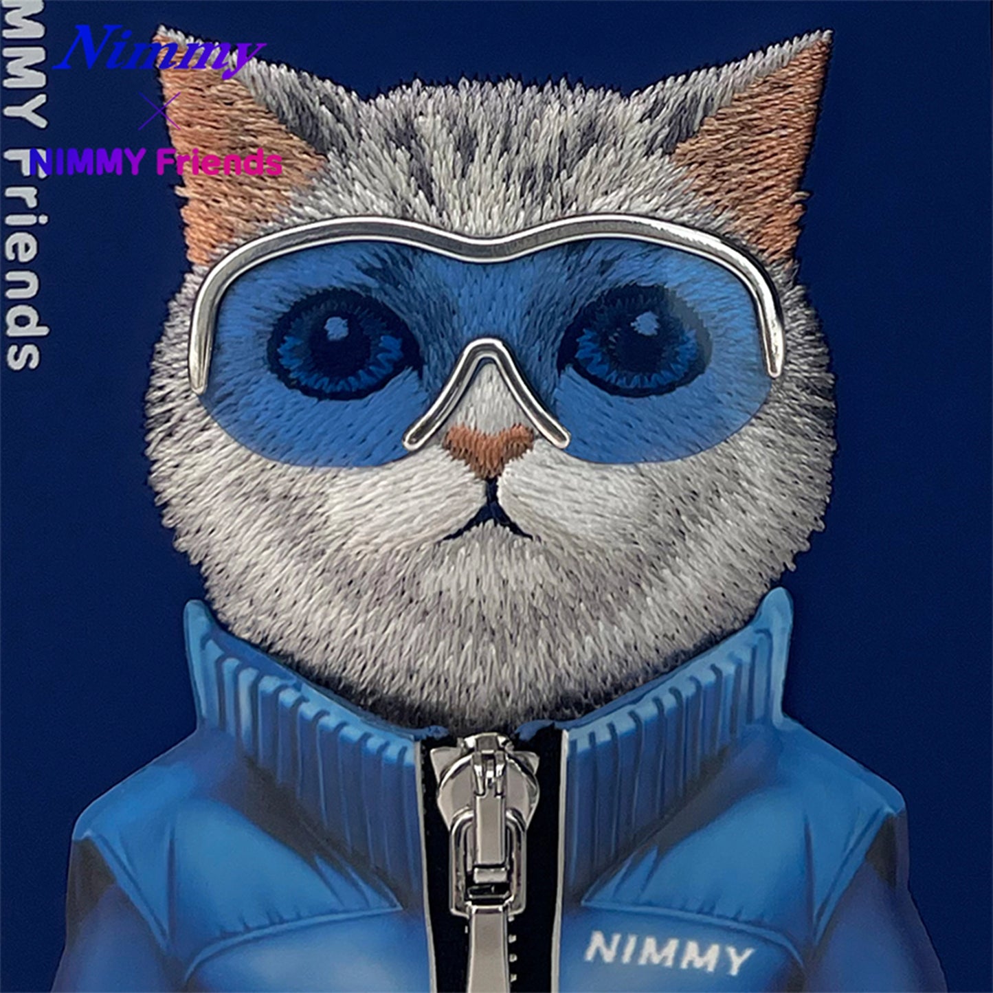 iPhone 15 Pro Max Nimmy Gerçek Nakışlı ve Uzay Kedi Telefon Kılıfı