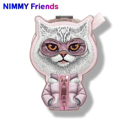 Nimmy 3D Fermuarlı Magsafe Stand Pembe Kedi