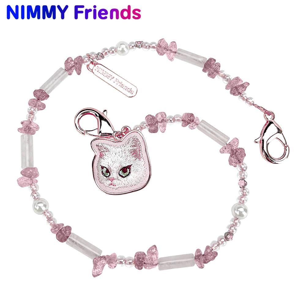 Nimmy Seramik Premium Charm Pembe Tüylü Kedi